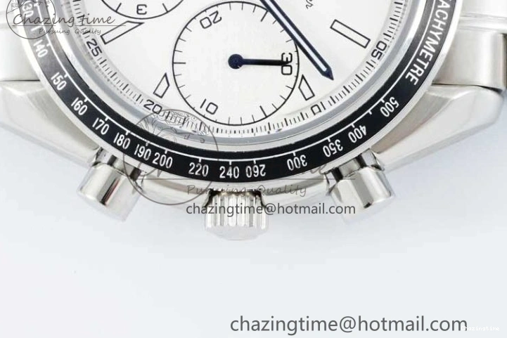 0512 Speedmaster Racing Master SS HKF Best Edition White Dial on SS Bracelet A Premium 7809